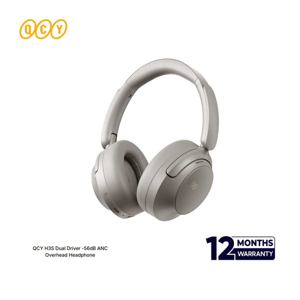 QCY H3S Dual Driver -56dB ANC Overhead Headphone - Image 3