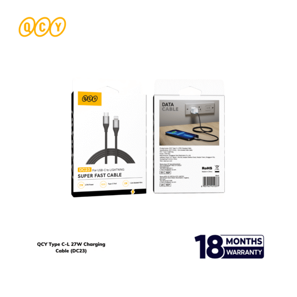 QCY Type C-L 27W Charging Cable (DC23)