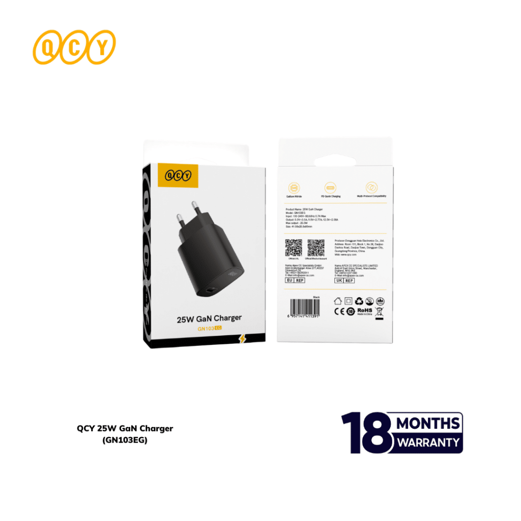 QCY 25W GaN Charger (GN103EG)