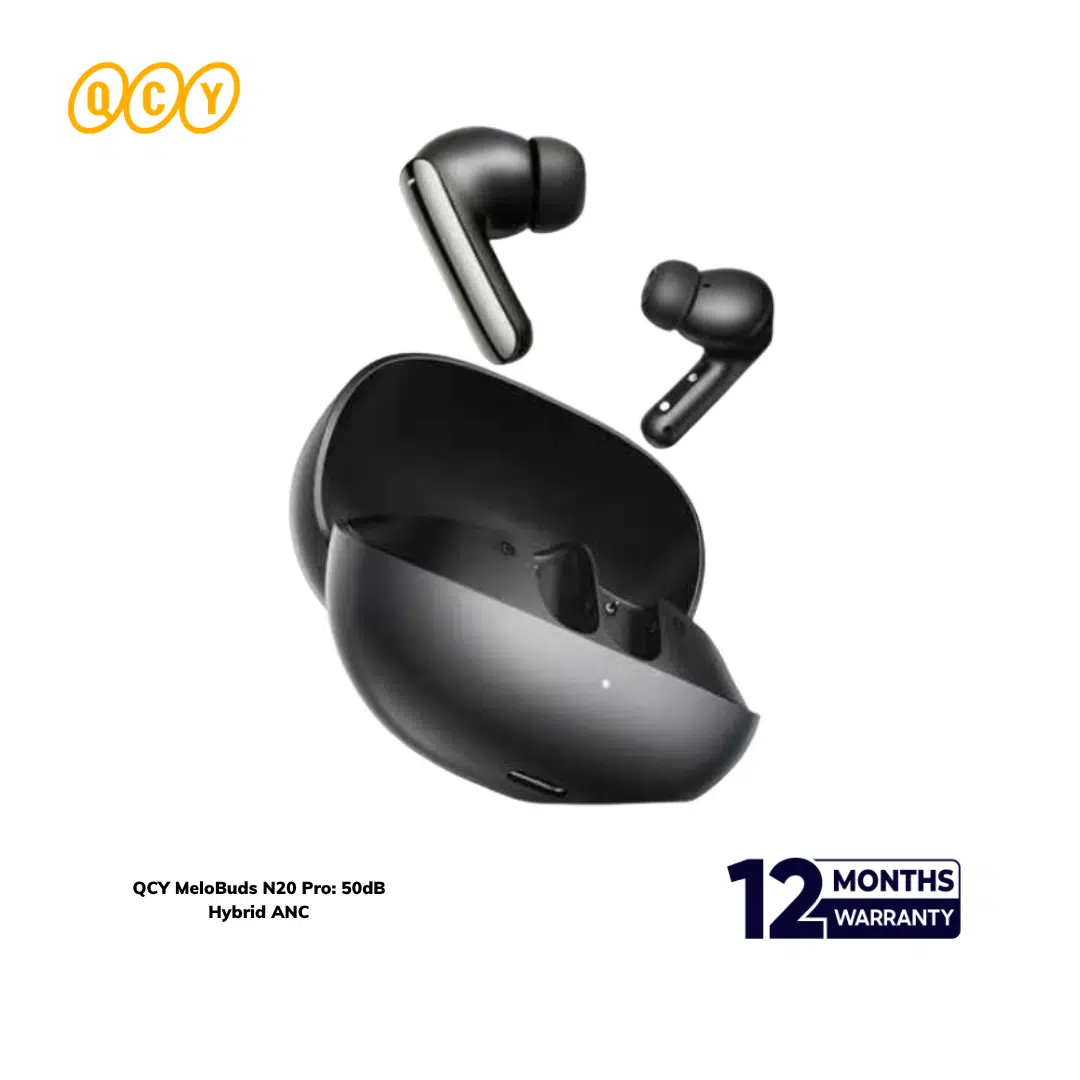 QCY MeloBuds N20 Pro Earbuds: 50dB Hybrid ANC ( HT20S ) - Image 1